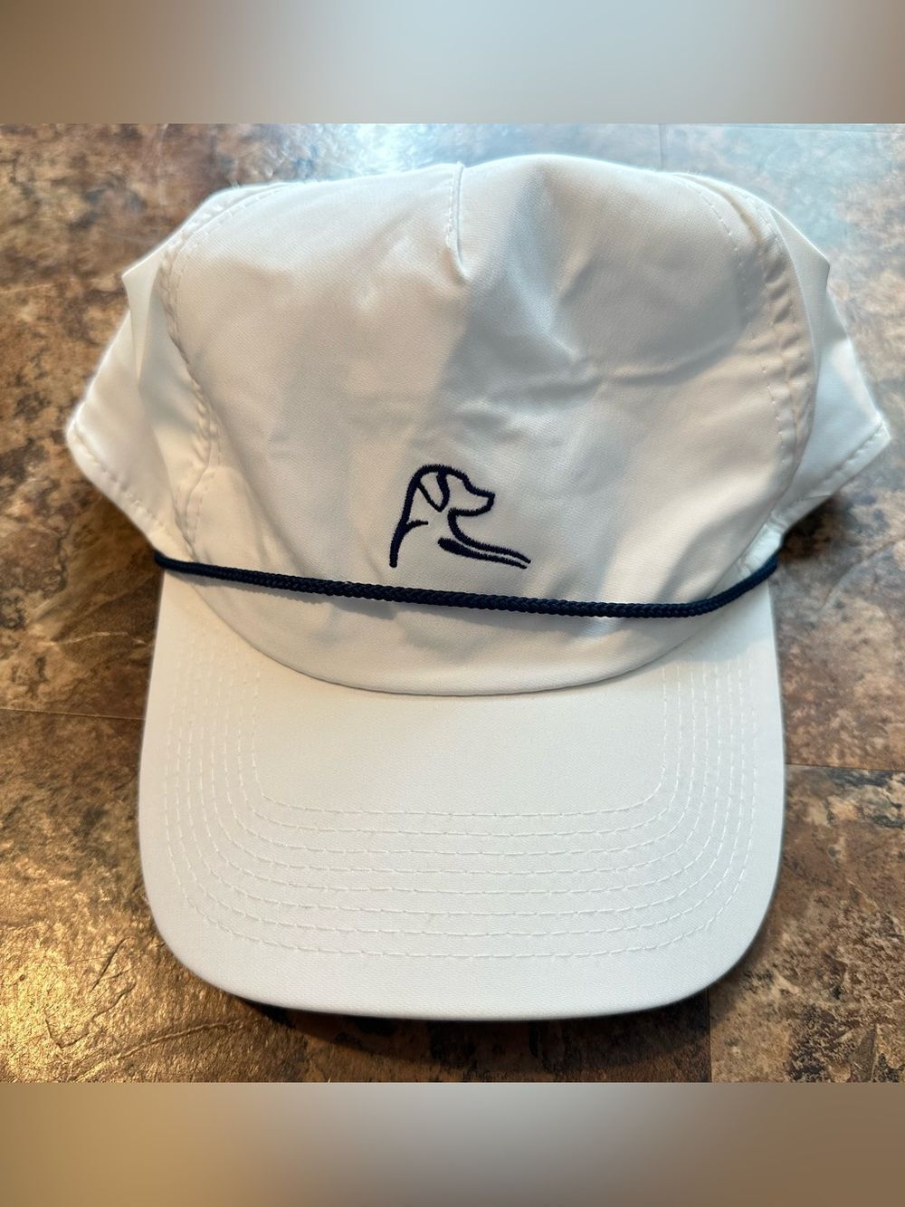 Rhoback Hat Cap Mens One Size White Snap Back Crave Golf Golfing Performance
